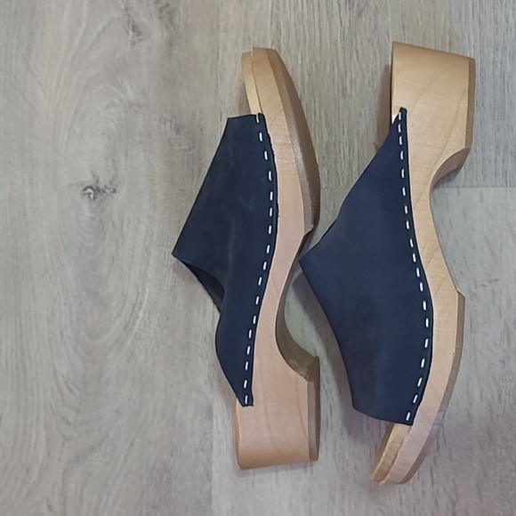 COPY - Vallejo swedish design wood leather upper clogs size 40 or 8.5 - Picture 3 of 7